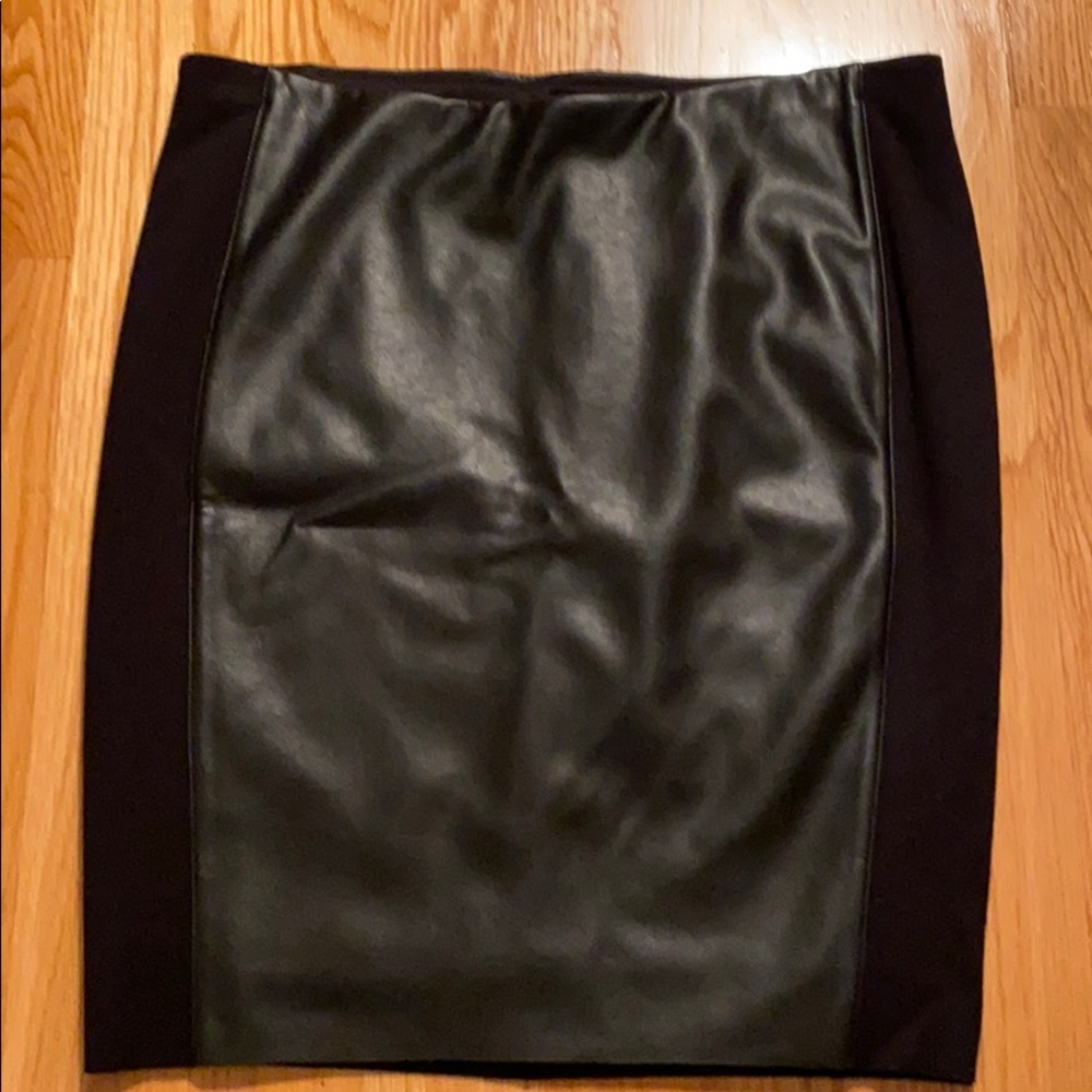 Bailey 44 Faux Leather Black Mini Skirt New